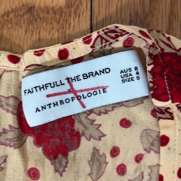 Anthropologie x Faithfull Melia Midi Dress size 4 Small - Picture 7 of 10